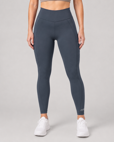 MOVIQ Motion-Activated Resistance Leggings in Navy — front