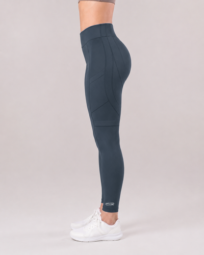 MOVIQ Motion-Activated Resistance Leggings in Navy — side
